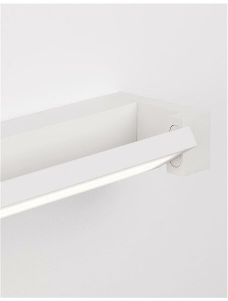 NOVA LUCE nástěnné svítidlo LINE bílý hliník a akryl LED 20W 230V 3000K IP20 9117320