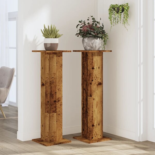 Stojany na rostliny 2 ks old wood 30x30x95 cm kompozitní dřevo