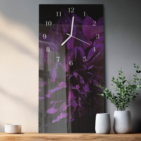 Skleněné hodiny vertikální Pivoňka zsppb-30x60-00089558
