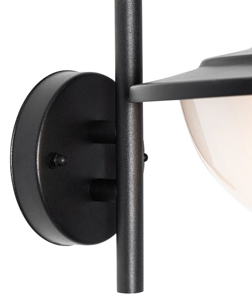 Klasická venkovní nástěnná lampa černá IP44 - Bruggy