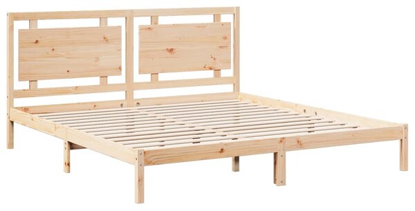 Prodloužený rám postele bez matrace 200 x 220 cm masivní dřevo 3309207
