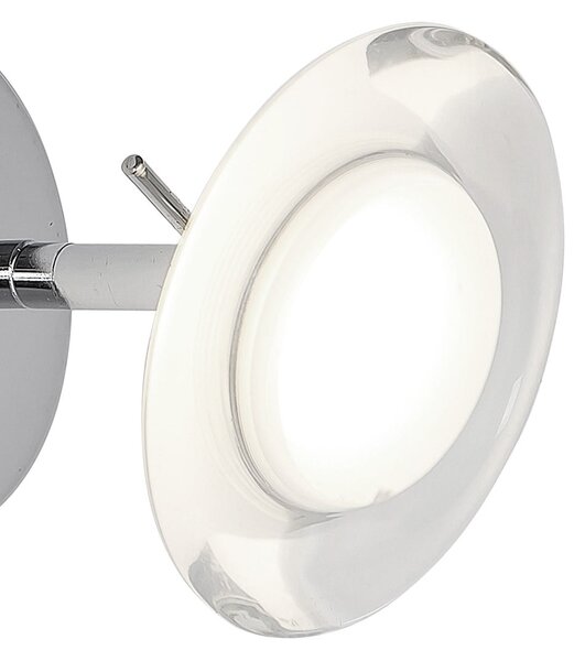 Nástěnné svítidlo Ellipse, 1x chromové kovové stínítko, ch