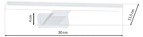 Nástěnné LED svítidlo Shine1, 1x LED 7w, 4000k, (30 cm), w