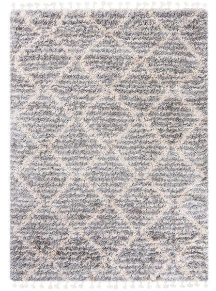 Kusový koberec shaggy Atika světle šedý 60x100cm