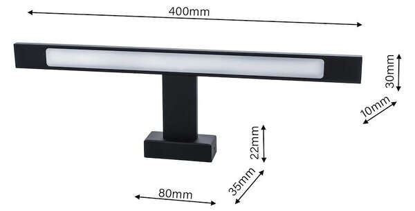 Nástěnné LED svítidlo Shine, 1x LED 7w, 4000k, (40 cm), b