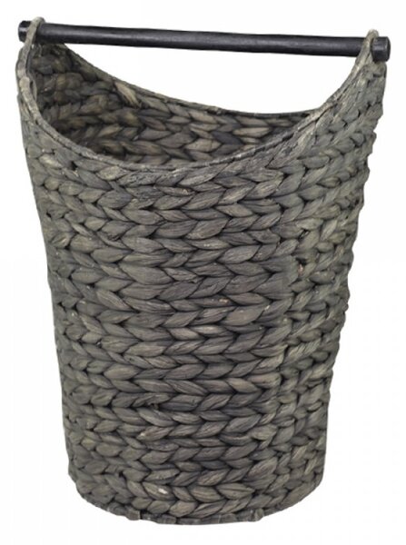 Černý košík na toaletní papír z vodního hyacintu - Ø30*40 cm - Chic Antique