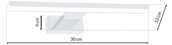 Nástěnné LED svítidlo Shine2, 1x LED 7w, 4000k, (30 cm), w