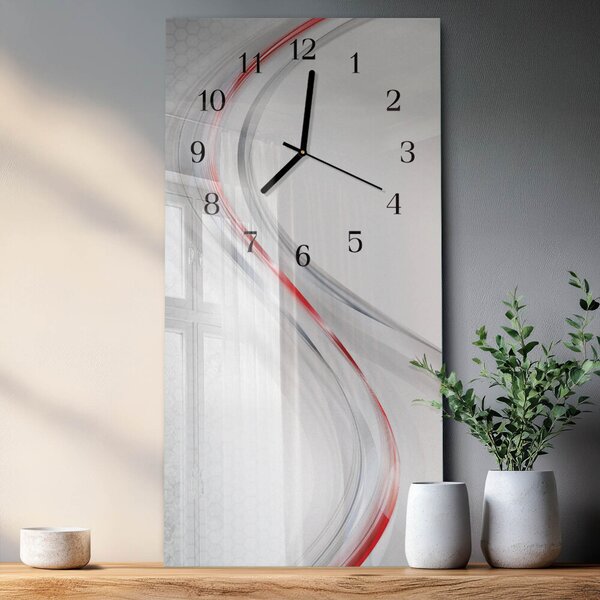 Skleněné hodiny vertikální Křivka zsppc-30x60-00176578