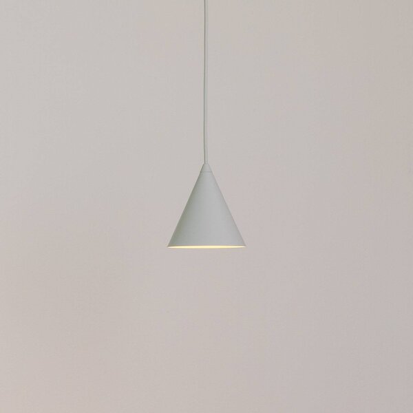Nowodvorski Lighting Závěsné světlo ZENITH, světle šedé, Ø 11 cm, kov, GU10, stmívatelný, Hliník / šedá / zinek, Obývací pokoj / jídelna, kov, Moderní