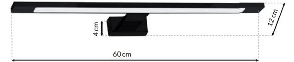Nástěnné LED svítidlo Shine, 1x LED 12w, 4000k, (60 cm), b