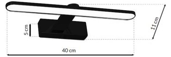 Nástěnné LED svítidlo Splash, 1x LED 8w, 4000k, (40 cm), b