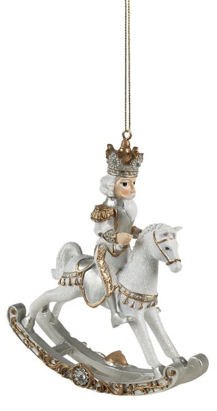 Dekorace louskáček na houpacím koni - 13*5*15 cm - Clayre & Eef