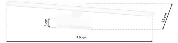 Nástěnné LED svítidlo Splash, 1x LED 12w, 4000k, (60 cm), w