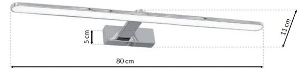 Nástěnné LED svítidlo Splash, 1x LED 16w, 4000k, (80 cm)