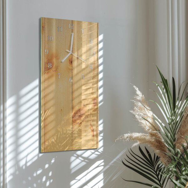 Skleněné hodiny vertikální Dřevo zsppb-30x60-00089746