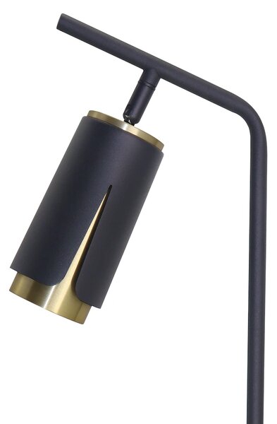 Stolní lampa Flower, 1x černé/zlaté kovové stínítko, b