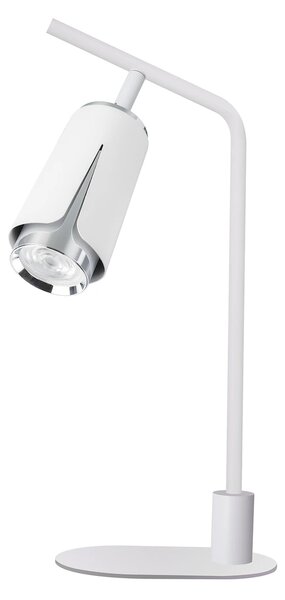 Stolní lampa Flower, 1x bílé/chromové kovové stínítko, w