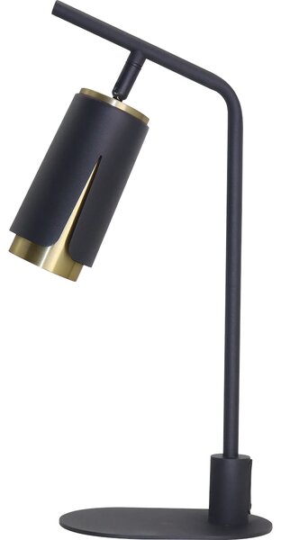 Stolní lampa Flower, 1x černé/zlaté kovové stínítko, b