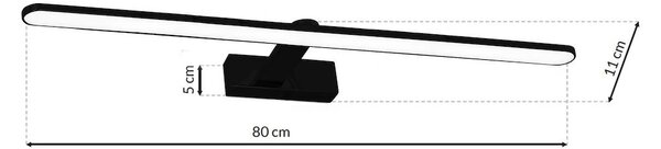 Nástěnné LED svítidlo Splash, 1x LED 16w, 4000k, (80 cm), b