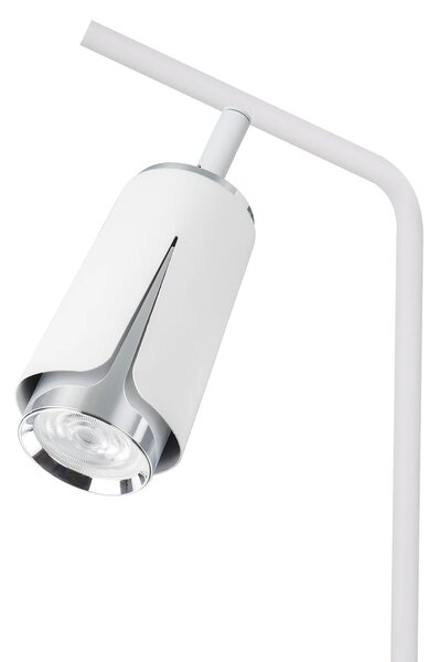 Stolní lampa Flower, 1x bílé/chromové kovové stínítko, w