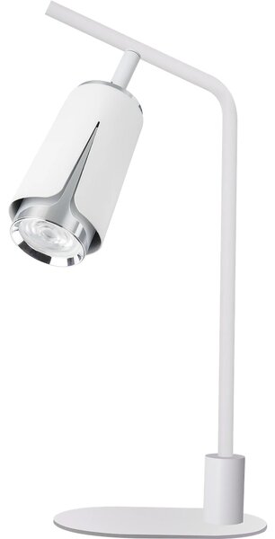 Stolní lampa Flower, 1x bílé/chromové kovové stínítko, w