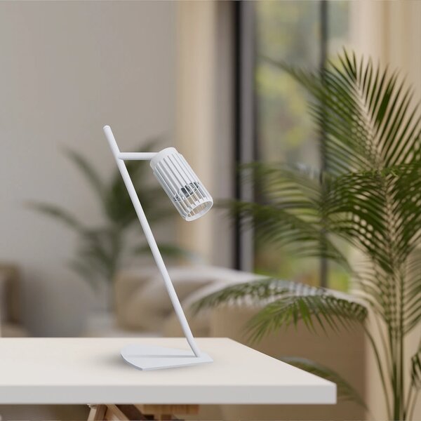 Stolní lampa Vertical, 1x bílé kovové stínítko, w