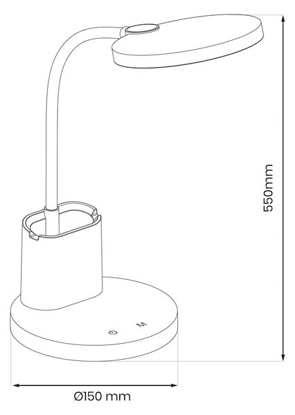Stolní LED lampa Scuola, 1x LED 8w, 3000-6000k, b