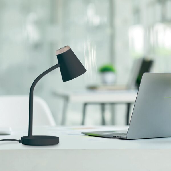 Stolní lampa Chico, 1x černé/zlaté PVC stínítko, b