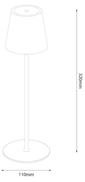 Stolní lampa Toscana, 1x černé PVC stínítko, b