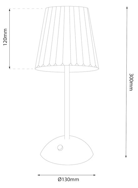 Stolní lampa Tacoma, 1x transparentní PVC stínítko, ch