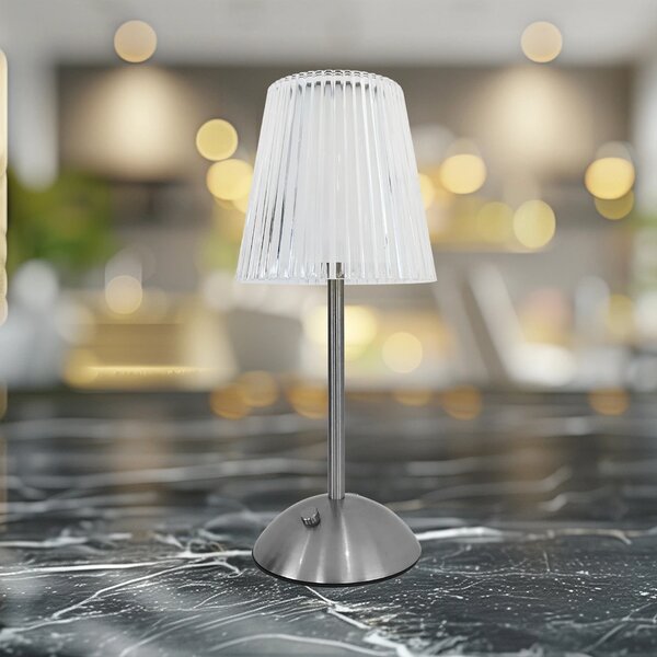Stolní lampa Tacoma, 1x transparentní PVC stínítko, ch