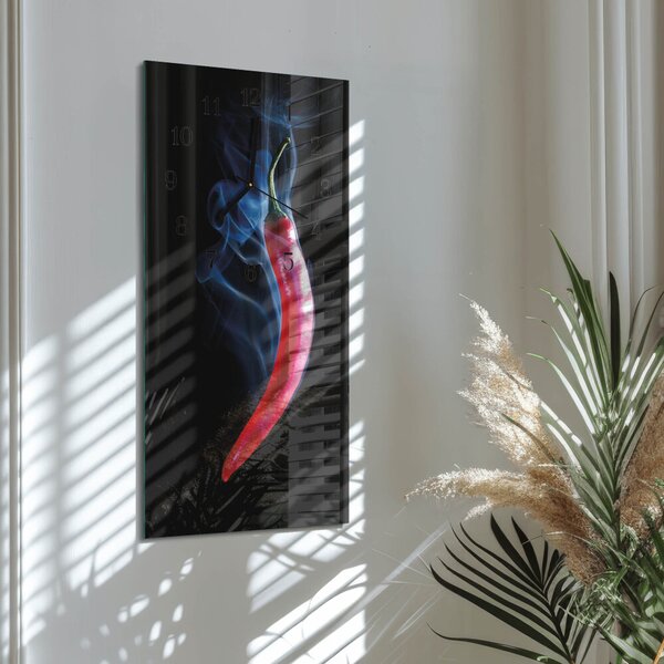 Skleněné hodiny vertikální Pepř zsppc-30x60-00184705