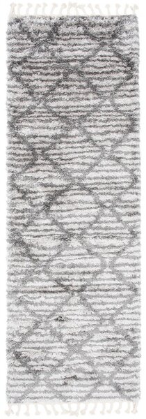 Kusový koberec shaggy Atika šedý atyp 60x200cm