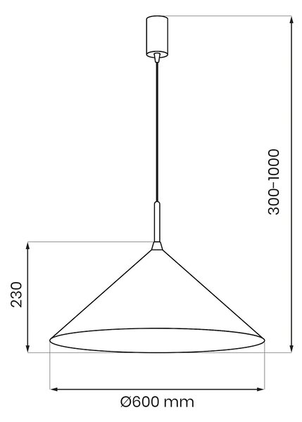 Závěsné svítidlo Capital, 1x černé kovové stínítko, (fi 60cm), b