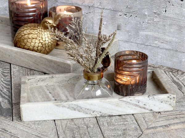 Latté mramorový podnos Morlaix marble - 30*14*4cm - Chic Antique