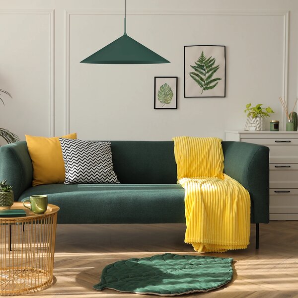 Závěsné svítidlo Capital, 1x zelené kovové stínítko, (fi 60cm), gr