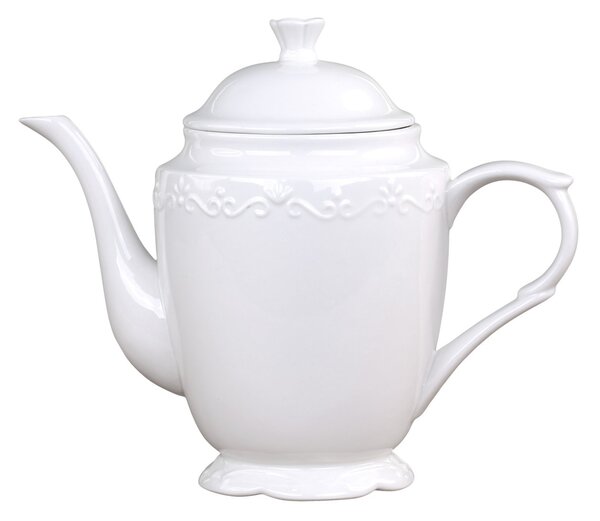 Porcelánová čajová konvice s krajkou Provence lace - 12*20 cm/ 0.9L - Chic Antique