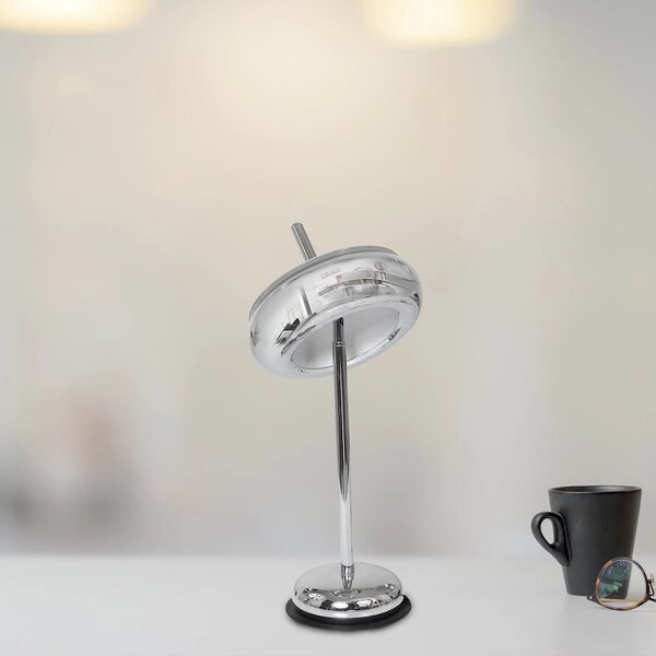Stolní lampa Mercurio, 1x chromové kovové stínítko