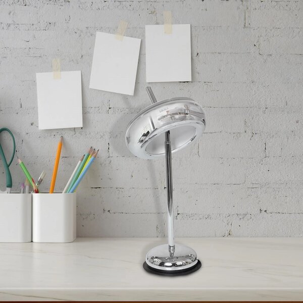 Stolní lampa Mercurio, 1x chromové kovové stínítko