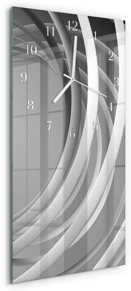 Skleněné hodiny vertikální Abstraktní kruhy zsppb-30x60-00260398