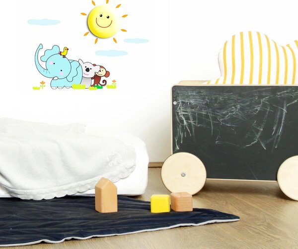 Dětské nástěnné svítidlo Sunny, 1x žluté plastové stínítko, ml
