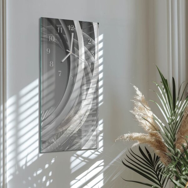 Skleněné hodiny vertikální Abstraktní kruhy zsppb-30x60-00260398