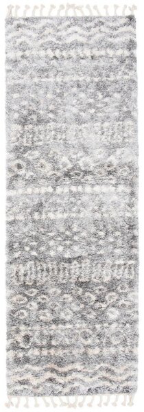 Kusový koberec shaggy Alsea šedý atyp 60x200cm