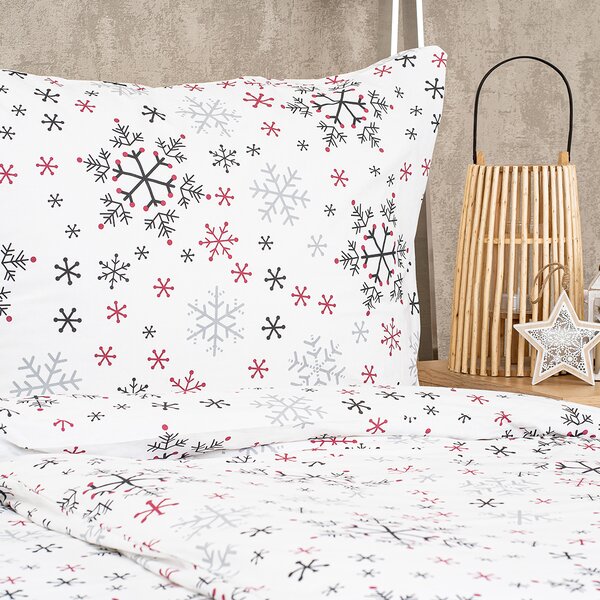 4Home Bavlněné povlečení Snowflakes, 140 x 220 cm, 70 x 90 cm