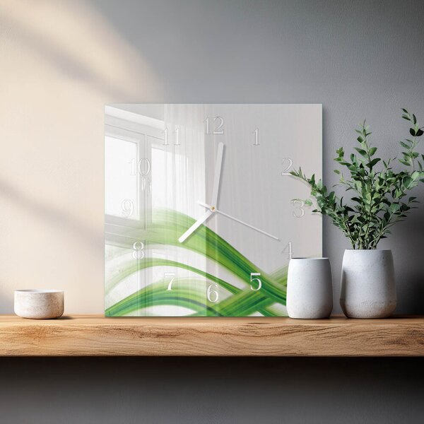 Skleněné hodiny Abstraktní vlna zskb-30x30-00079520