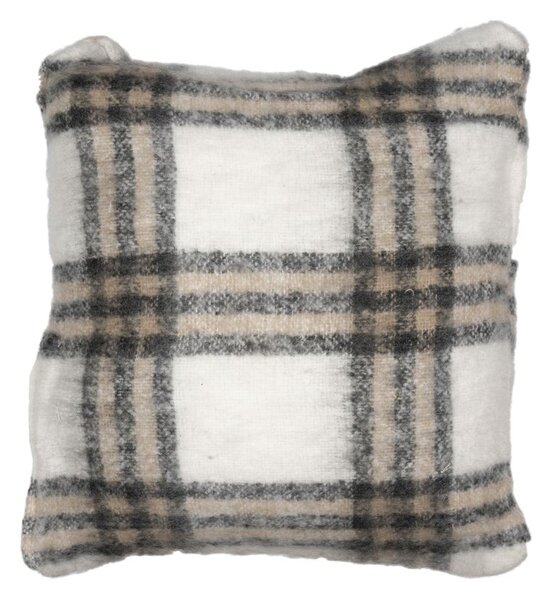 Károvaný polštář ve vlněném vzhledu wool look - 45*45*15cm - Mars & More