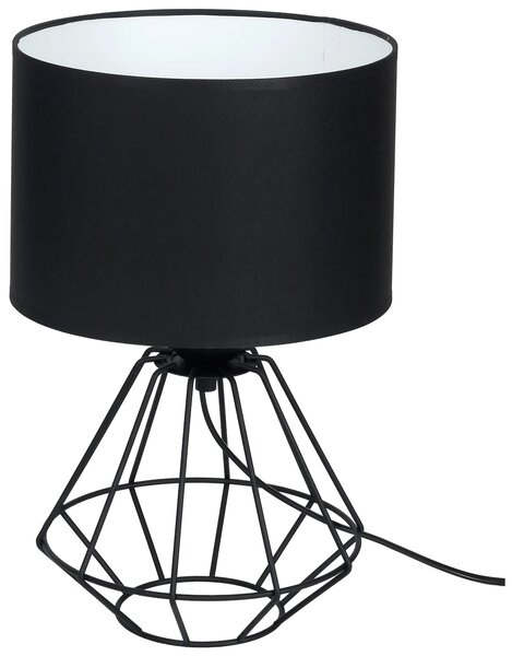 Stolní lampa Colin, 1x černé textilní stínítko, b