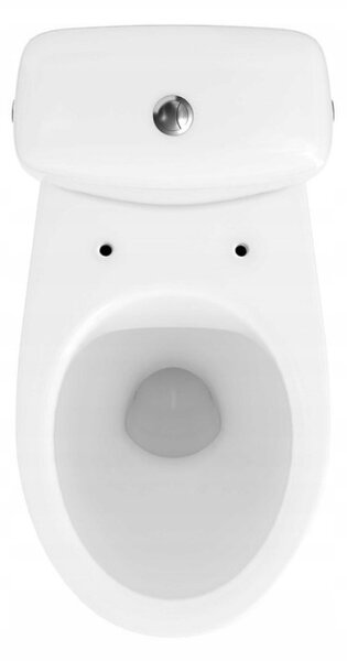 Cersanit Cersania SimpleOn 010 - WC kombi 3/6l + sedátko s pomalým zavíráním z duroplastu, horizontální odpad, bílá, K11-2337