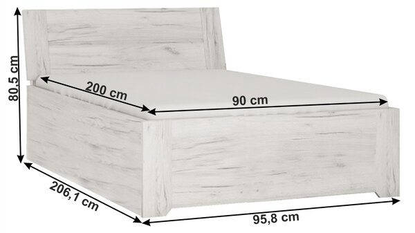 Jednolůžková postel 90 cm Adamu Typ 90 (s úložným prostorem)