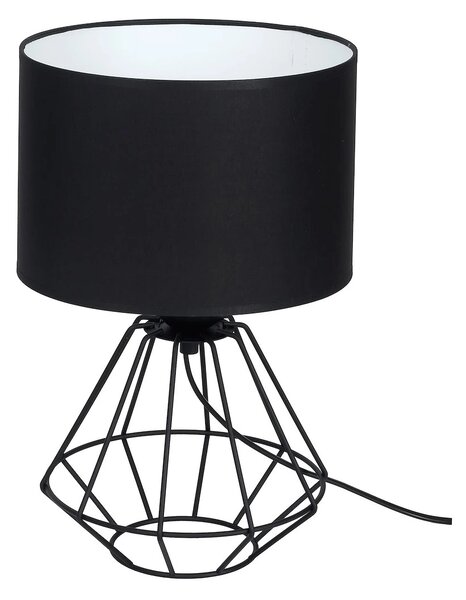 Stolní lampa Colin, 1x černé textilní stínítko, b